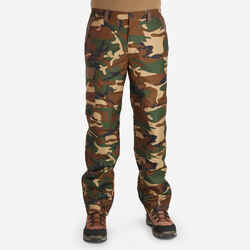 WARM WATERPROOF HUNTING TROUSERS 100 - CAMO