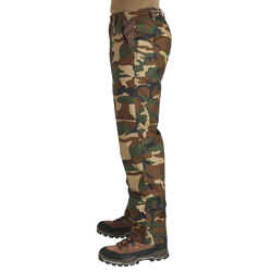 WARM WATERPROOF HUNTING TROUSERS 100 - CAMO