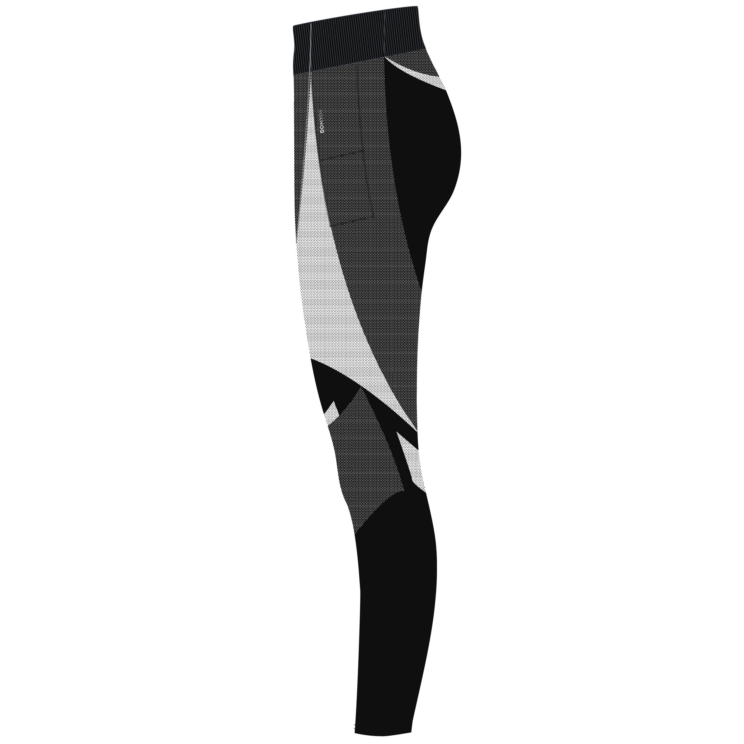 Leggings donna fitness 900 vita alta seamless grigi 18/18