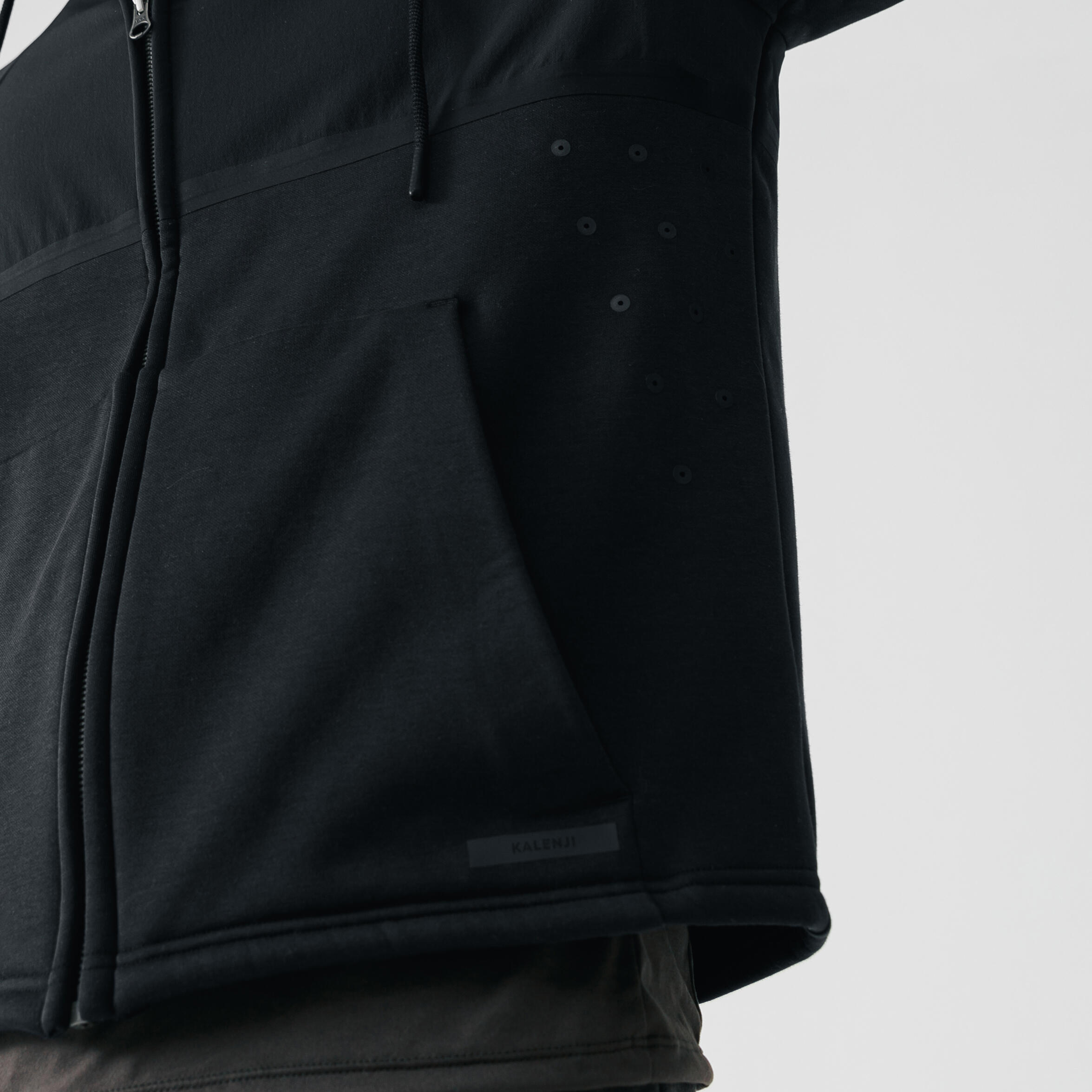 Men's hooded running jacket - Warm+ - Black 11/13