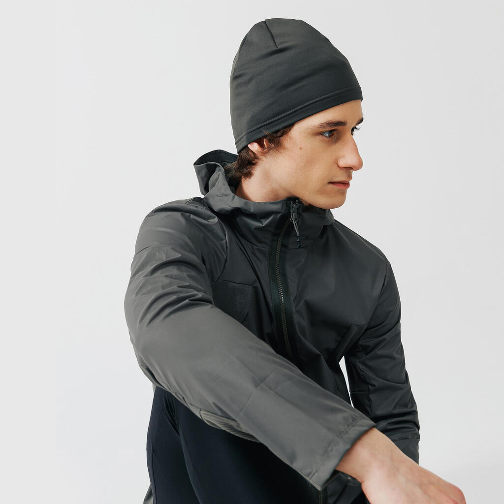 Bonnet running chaud Homme Femme - KIPRUN Warm + olive