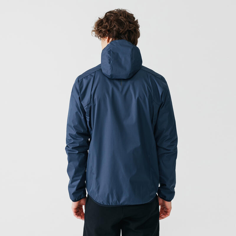 Kalenji Run Rain Men's Running Wind and Rain Jacket pebble grey