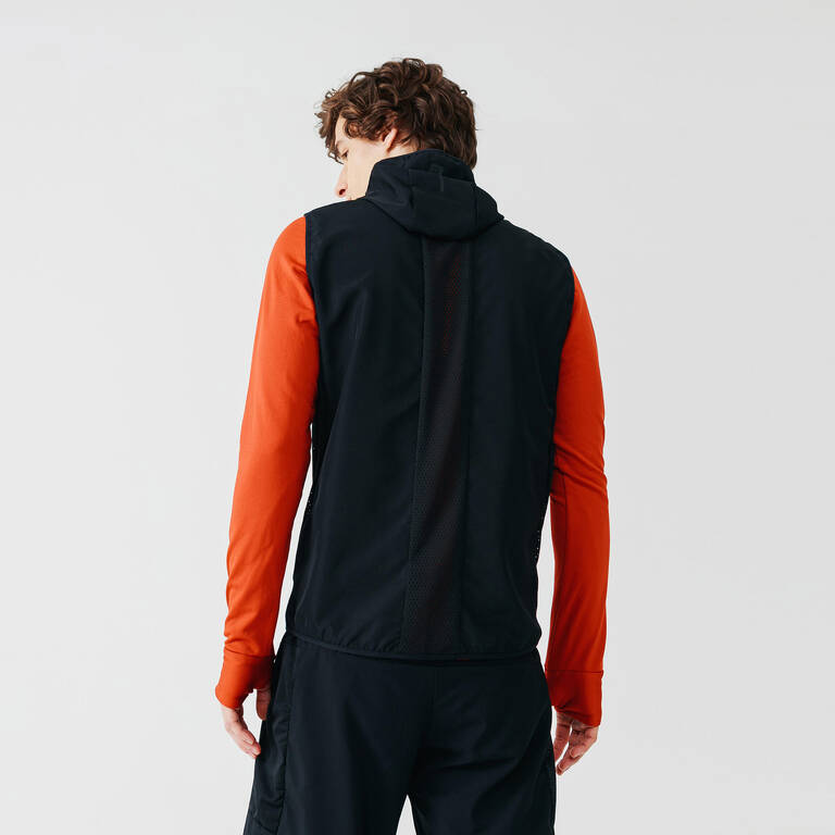 Men's Running Sleeveless Jacket Run Wind - black