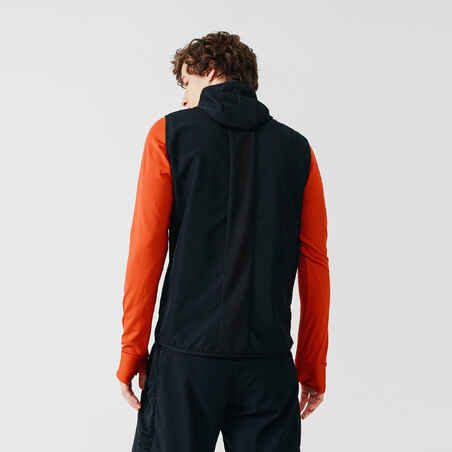 Men's Running Sleeveless Jacket Run Wind - black