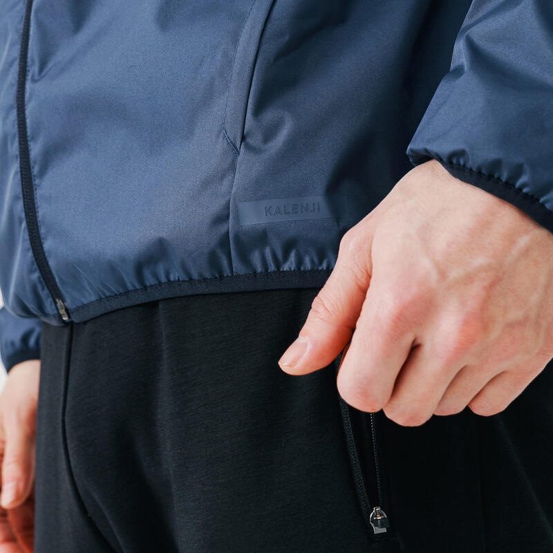 Kalenji Run Rain Men's Running Wind and Rain Jacket pebble grey