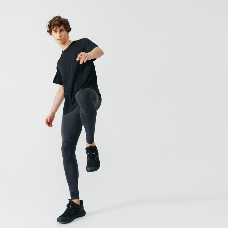 Leggings running uomo WARM+ grigi