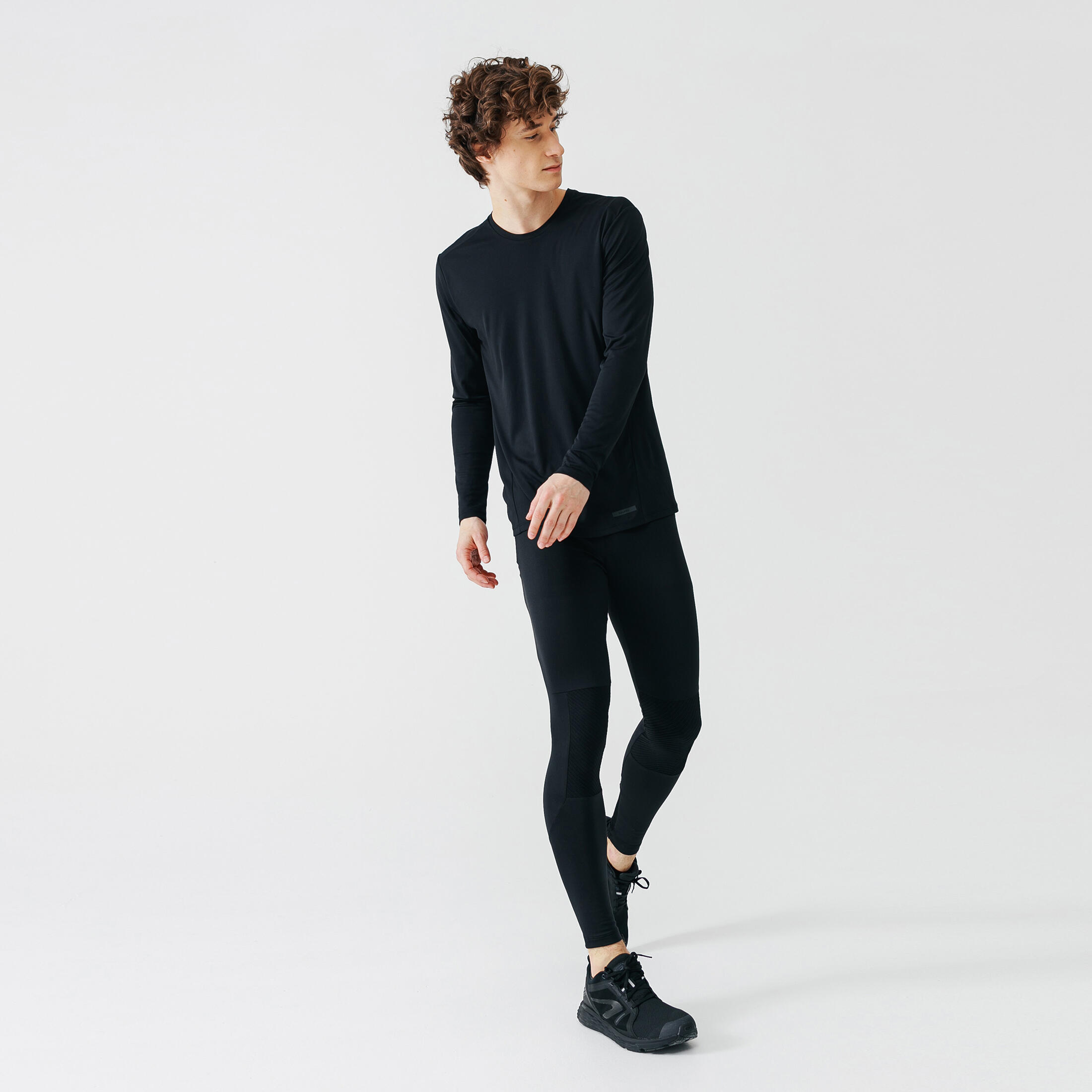 Collant running chaud homme Warm Noir KALENJI Decathlon