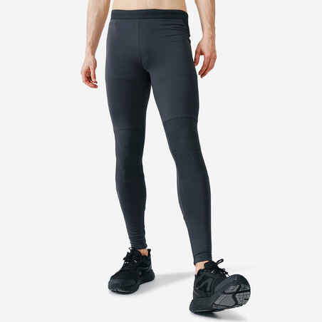 Men's warm running tights - Warm + - Grey