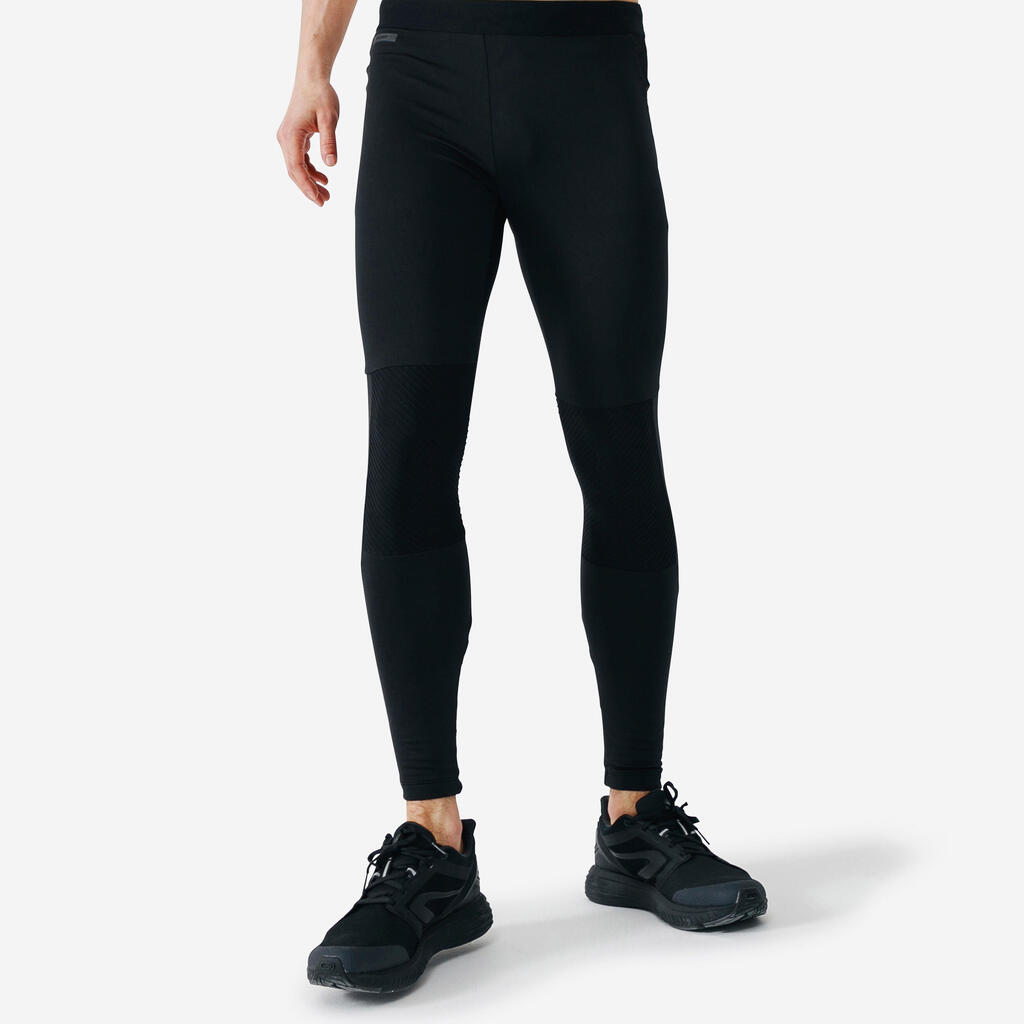 Men's warm running tights - Warm + - Black