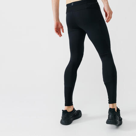 ТАЙТСЫ УТЕПЛЕННЫЕ ДЛЯ БЕГА МУЖСКИЕ RUN WARM+ ЧЕРНЫЕ
