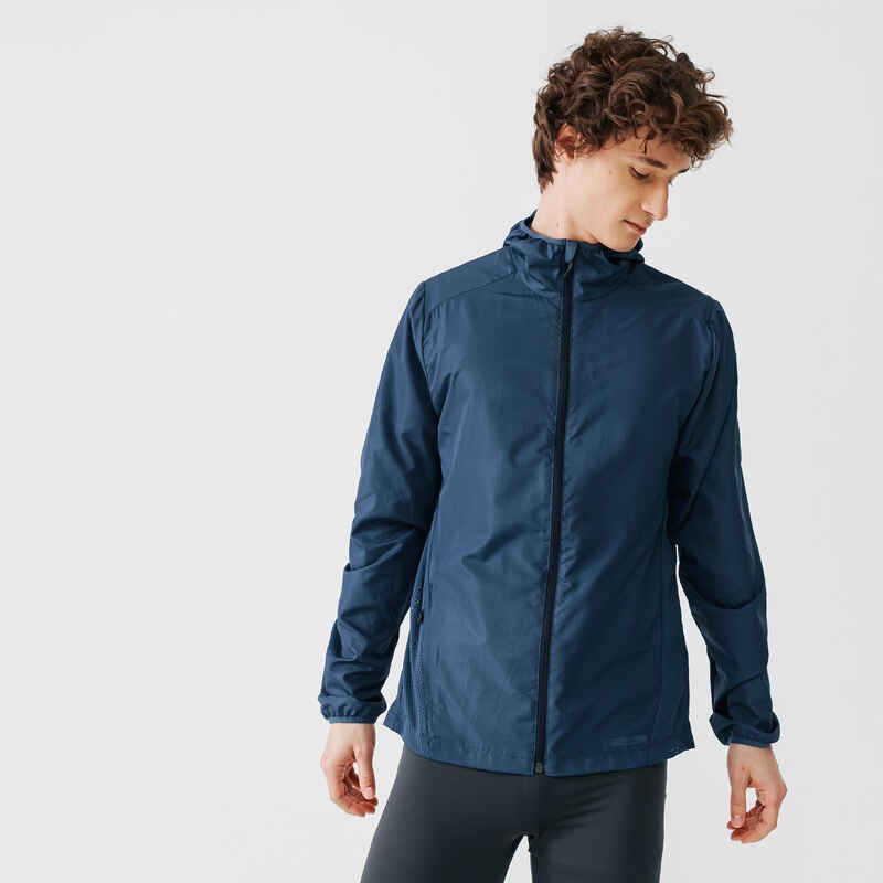 Chaqueta rompevientos de Running para hombre Kalenji run wind azul oscuro -  Decathlon