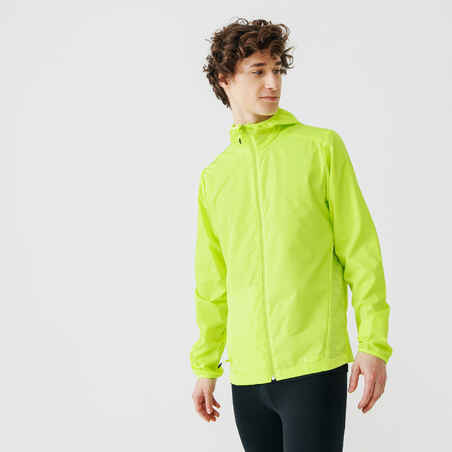 Run Wind Men's Running Jacket neon yellow - Decathlon