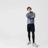 Run Rain Men's Running Wind and Rain Jacket - pebble grey