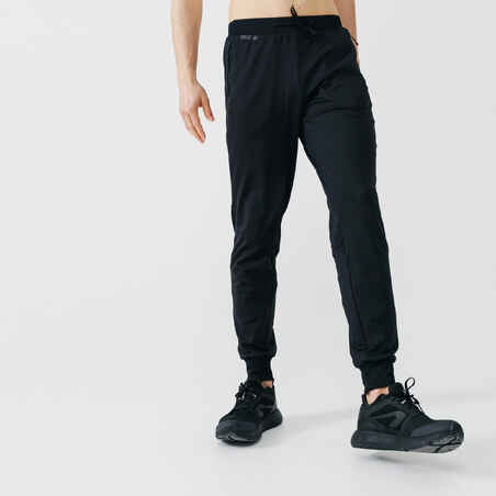 Men's Running Trousers Kalenji Warm+ - black