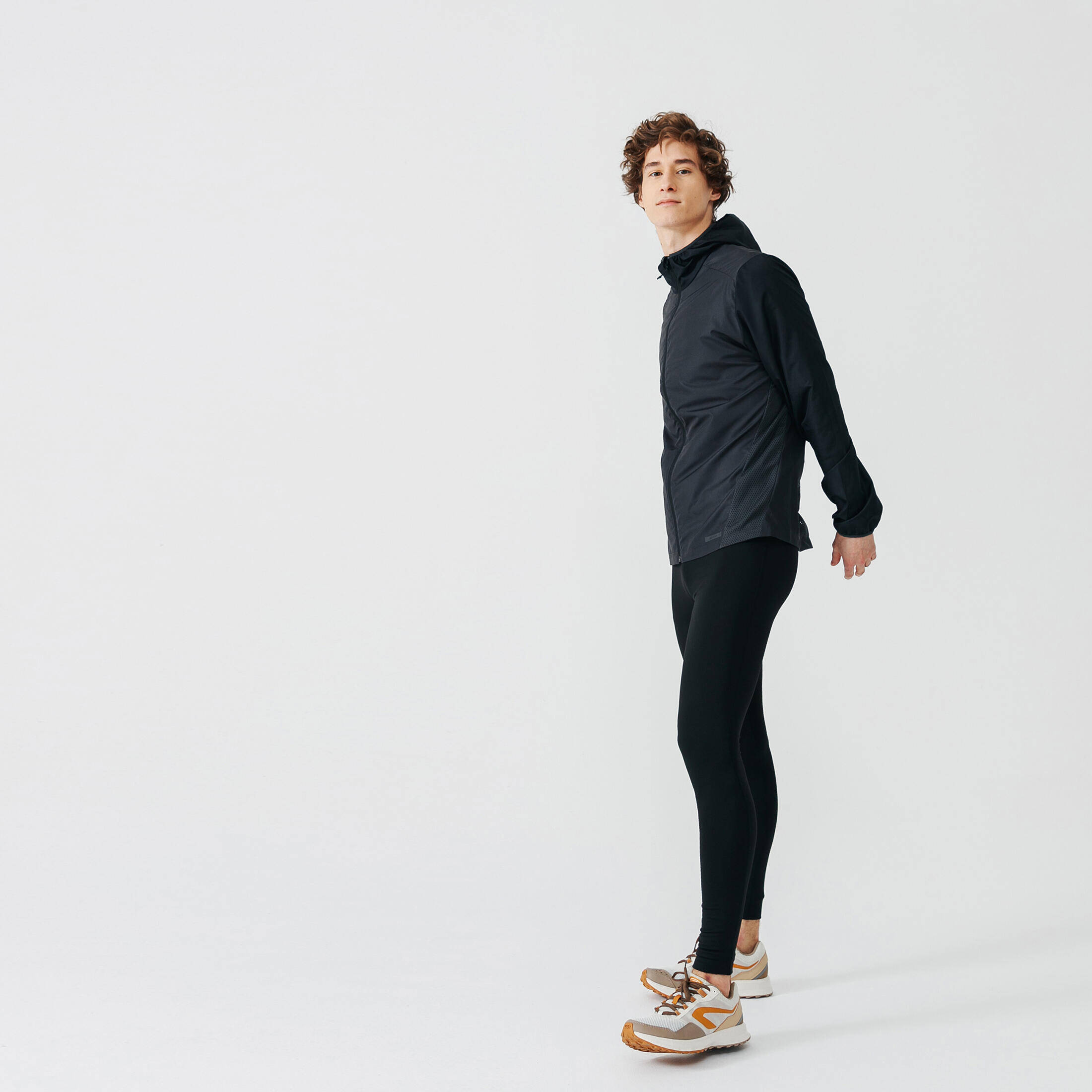 Men Wind Jacket Running - Black -  3
