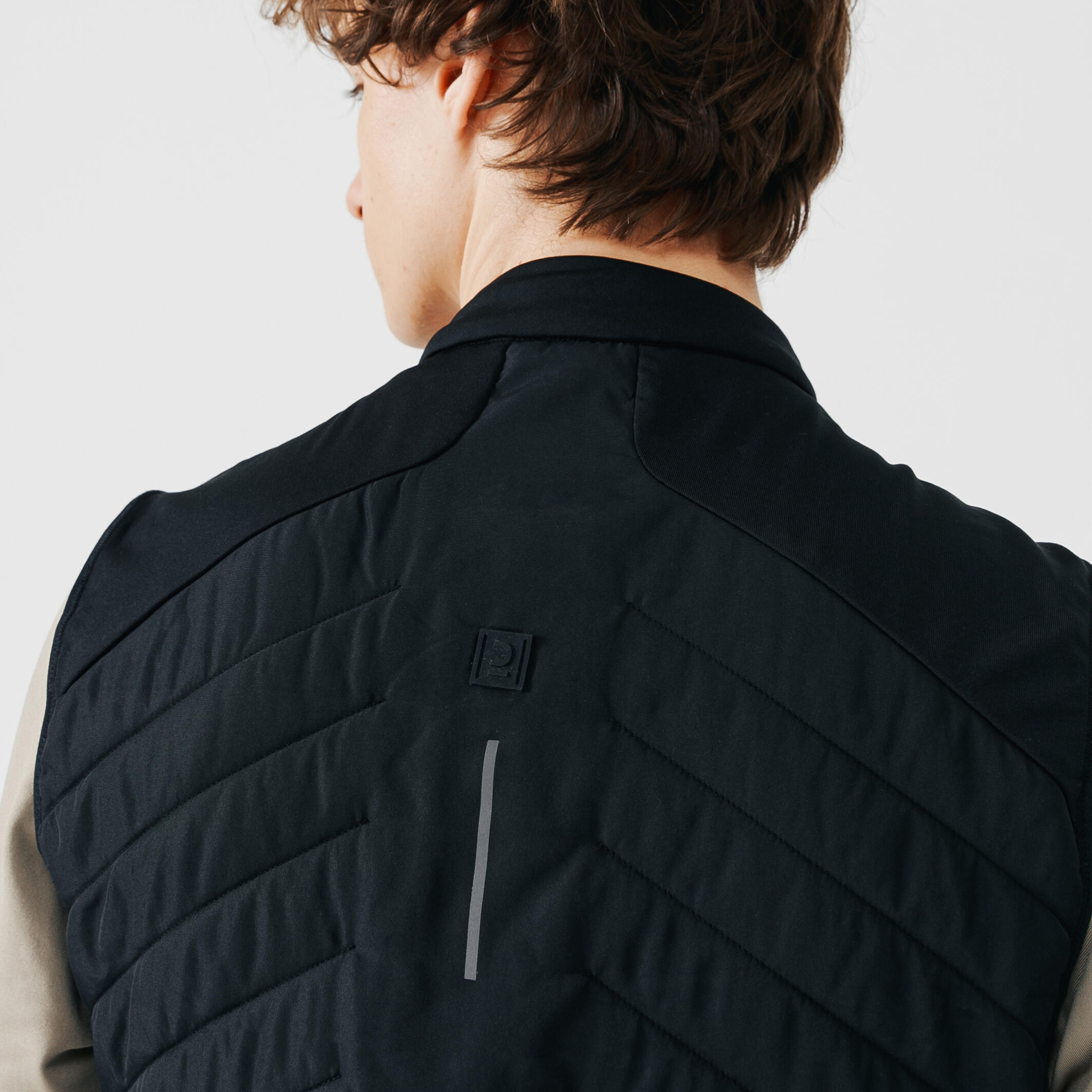 Men's Sleeveless Running Jacket - Warm+ Black - KIPRUN