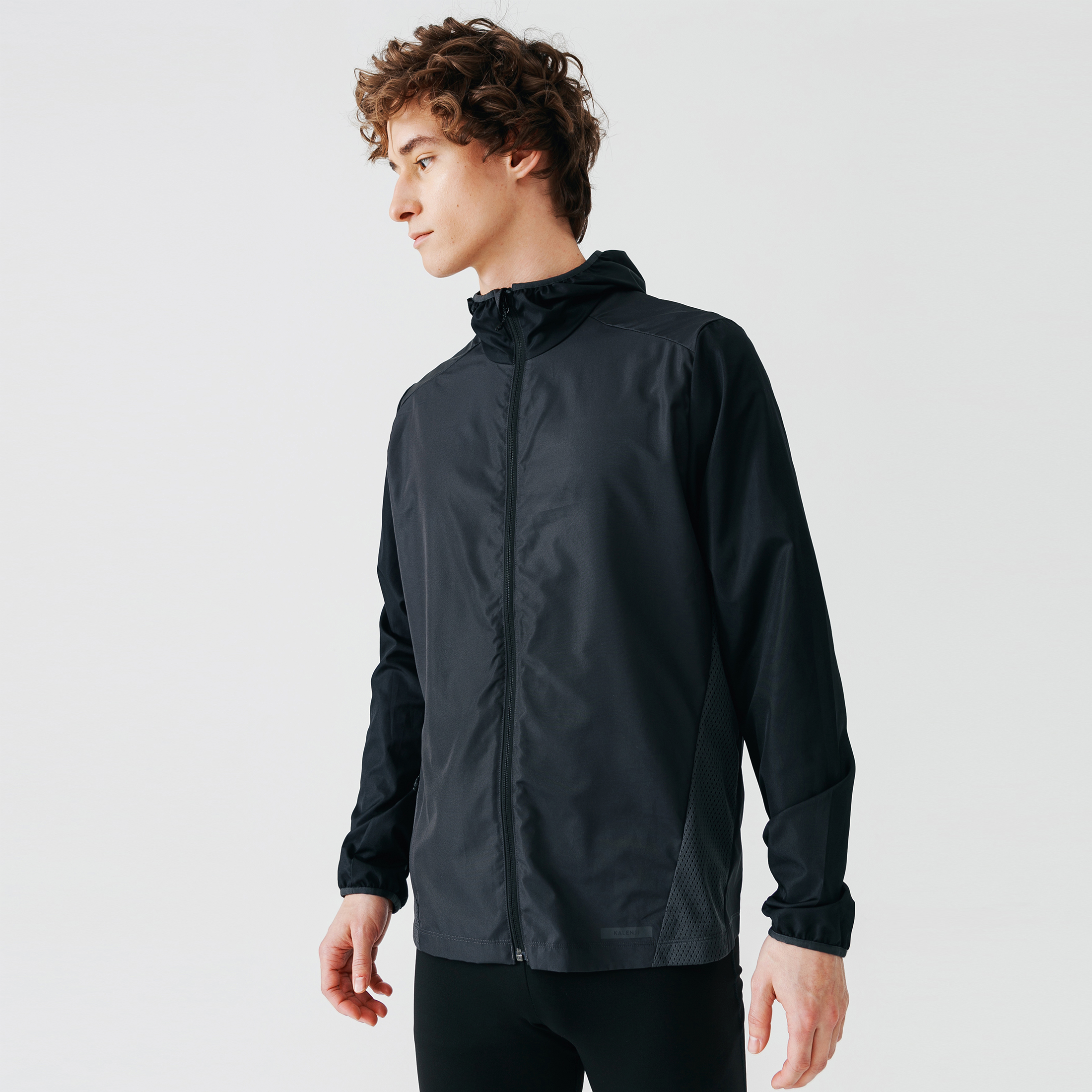 VESTE COUPE VENT DE RUNNING HOMME KALENJI RUN WIND NOIR