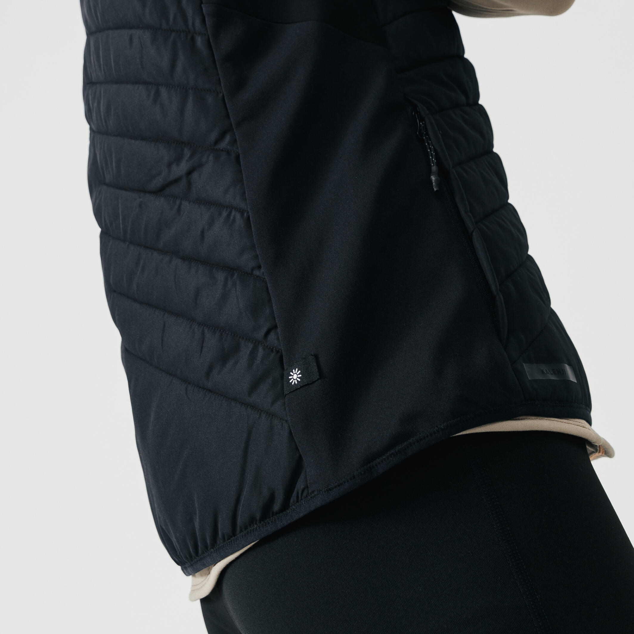 Men's Sleeveless Running Jacket - Warm+ Black - KALENJI