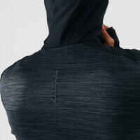 Kalenji Warm+ Men's Running Zipped Hoodie Sweatshirt - Black