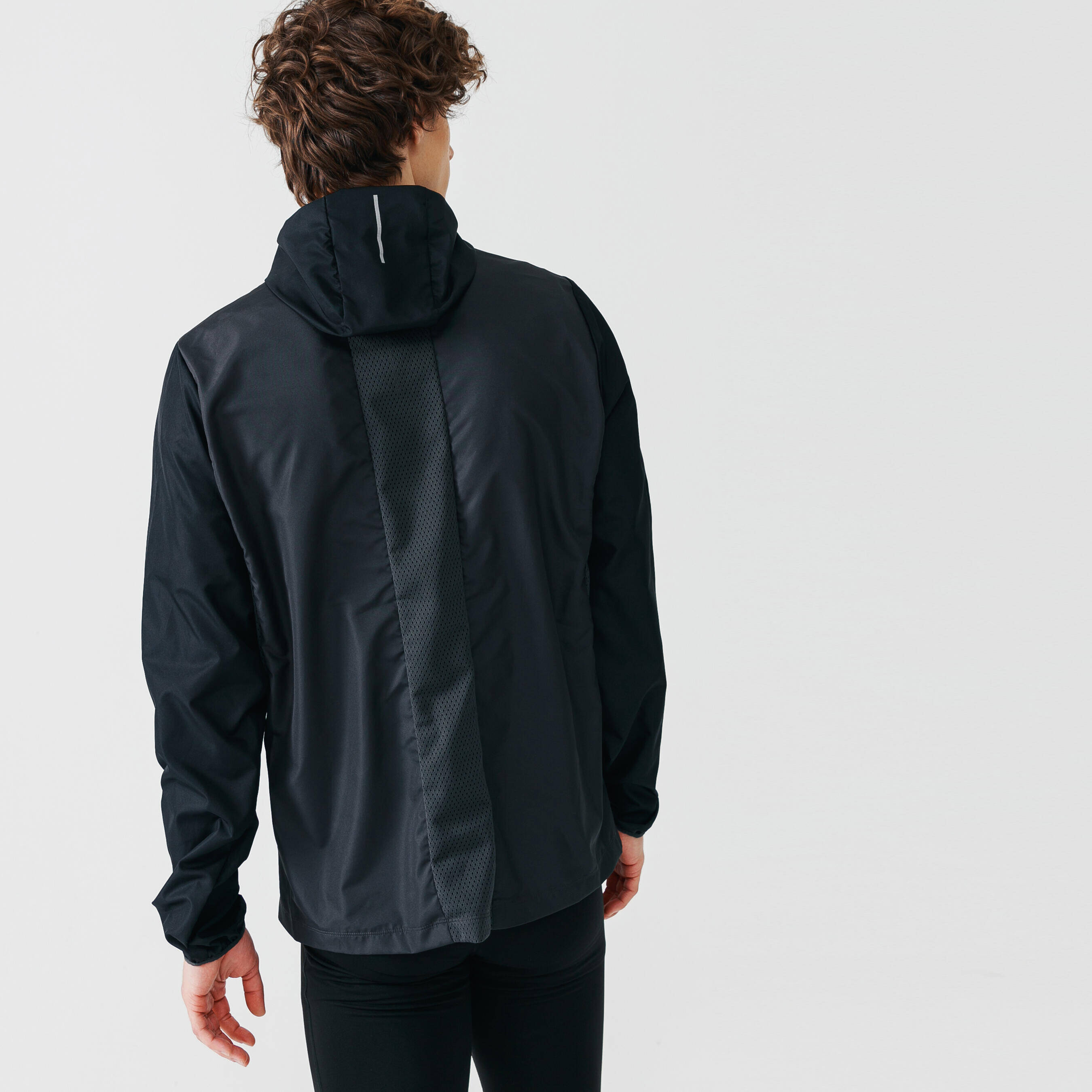 Men Wind Jacket Running - Black -  2