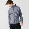 Lauf-Windjacke Regenjacke Run Rain Herren grau