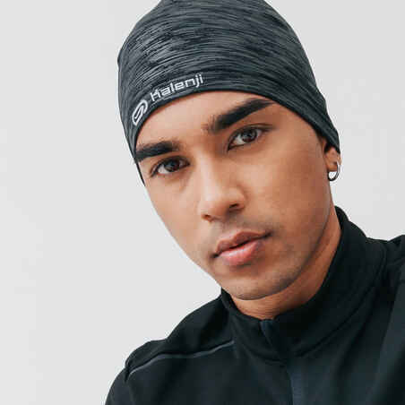 RUN WARM+ RUNNING HAT - MOTTLED BLACK