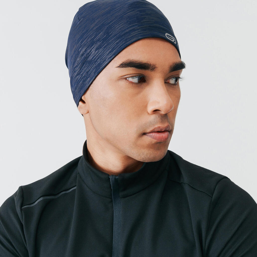 Running warm - warm hat +  navy blue graph