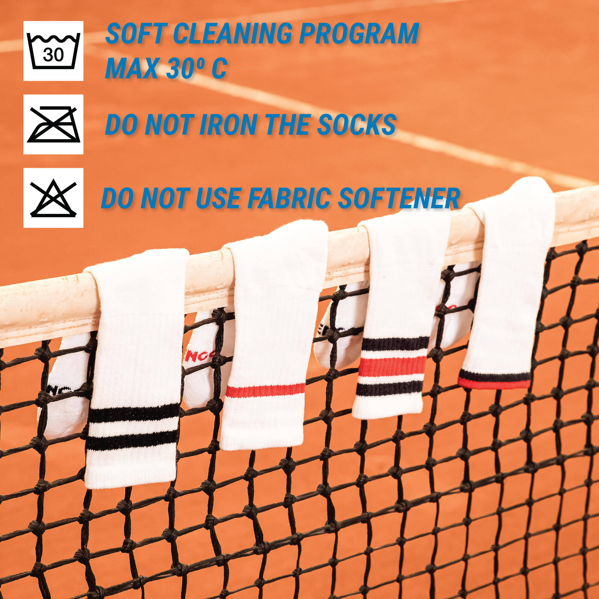 Mid-High Tennis Socks Tri-Pack RS 500 - Navy -  2