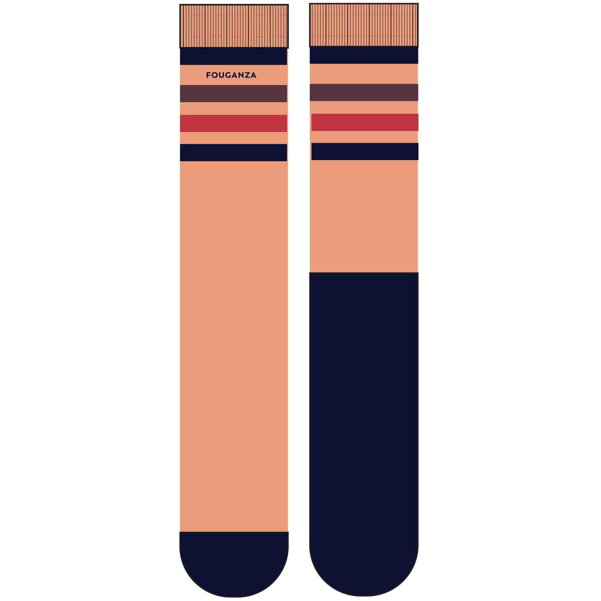 Reitsocken SKS100 Kinder orange/blau gestreift 5/6