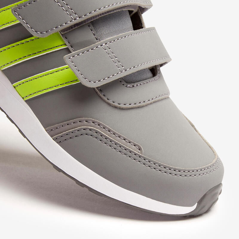 Sportschuhe Walking Klettverschluss Adidas Switch Kinder grau/gelb
