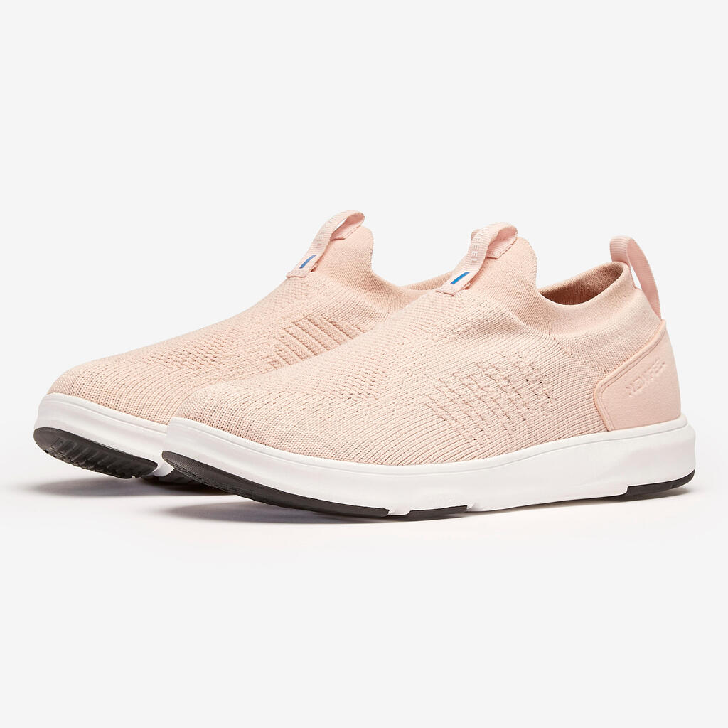 Freizeitschuhe Walking Slip On Knit Damen rosa