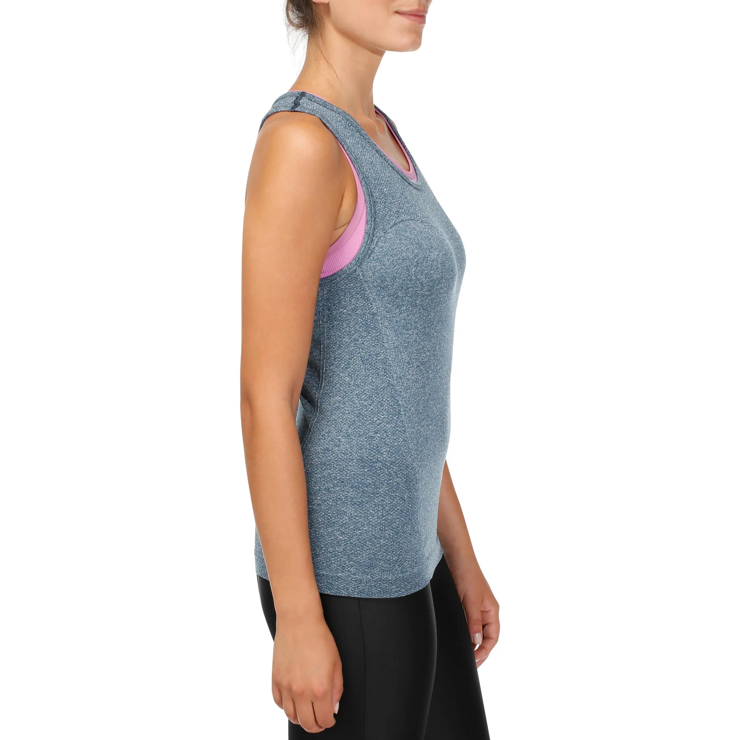 700 Women's Cycling Tank Top - Grey/Pink 3/16