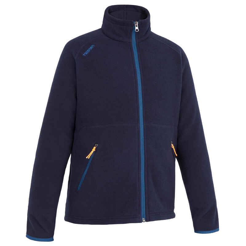 Kids warm eco-design fleece sailing jacket 100 - Navy blue