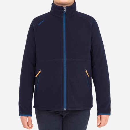 Kids warm fleece sailing jacket 100 - Navy blue