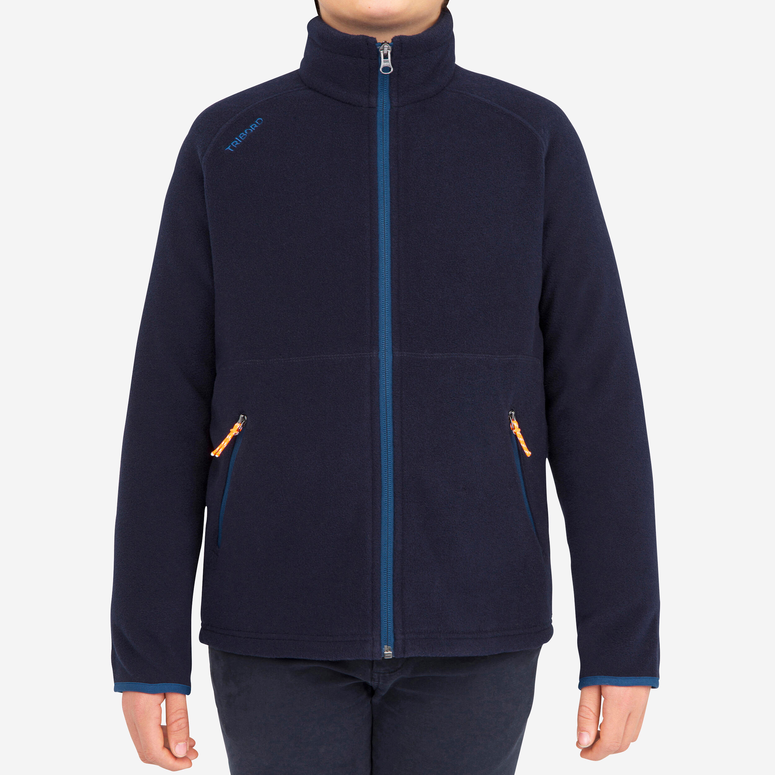 Kids warm fleece sailing jacket 100 - Navy blue 2/9