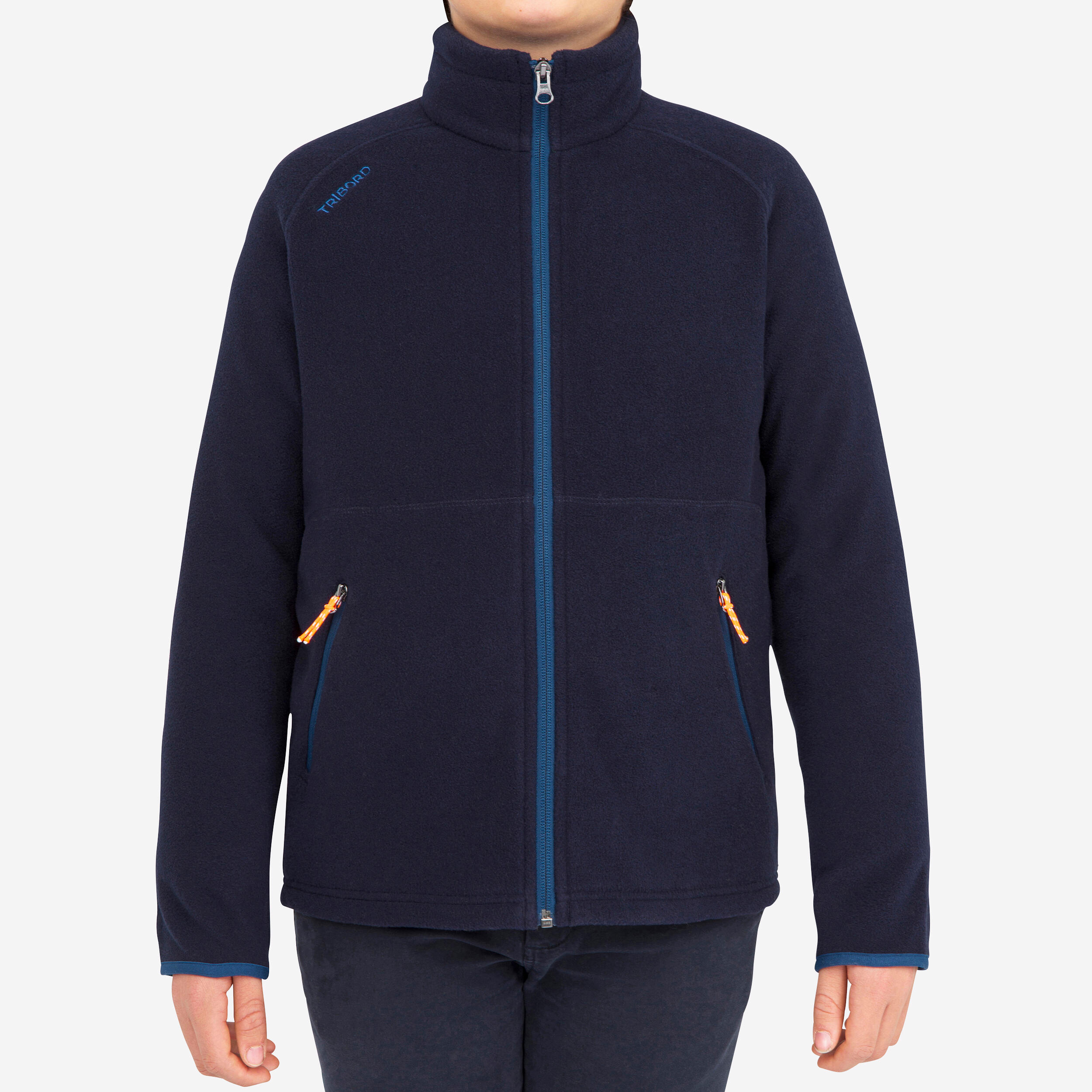 Giacca in pile da bambino Sailing 100 blu navy