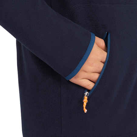 Kids warm fleece sailing jacket 100 - Navy blue