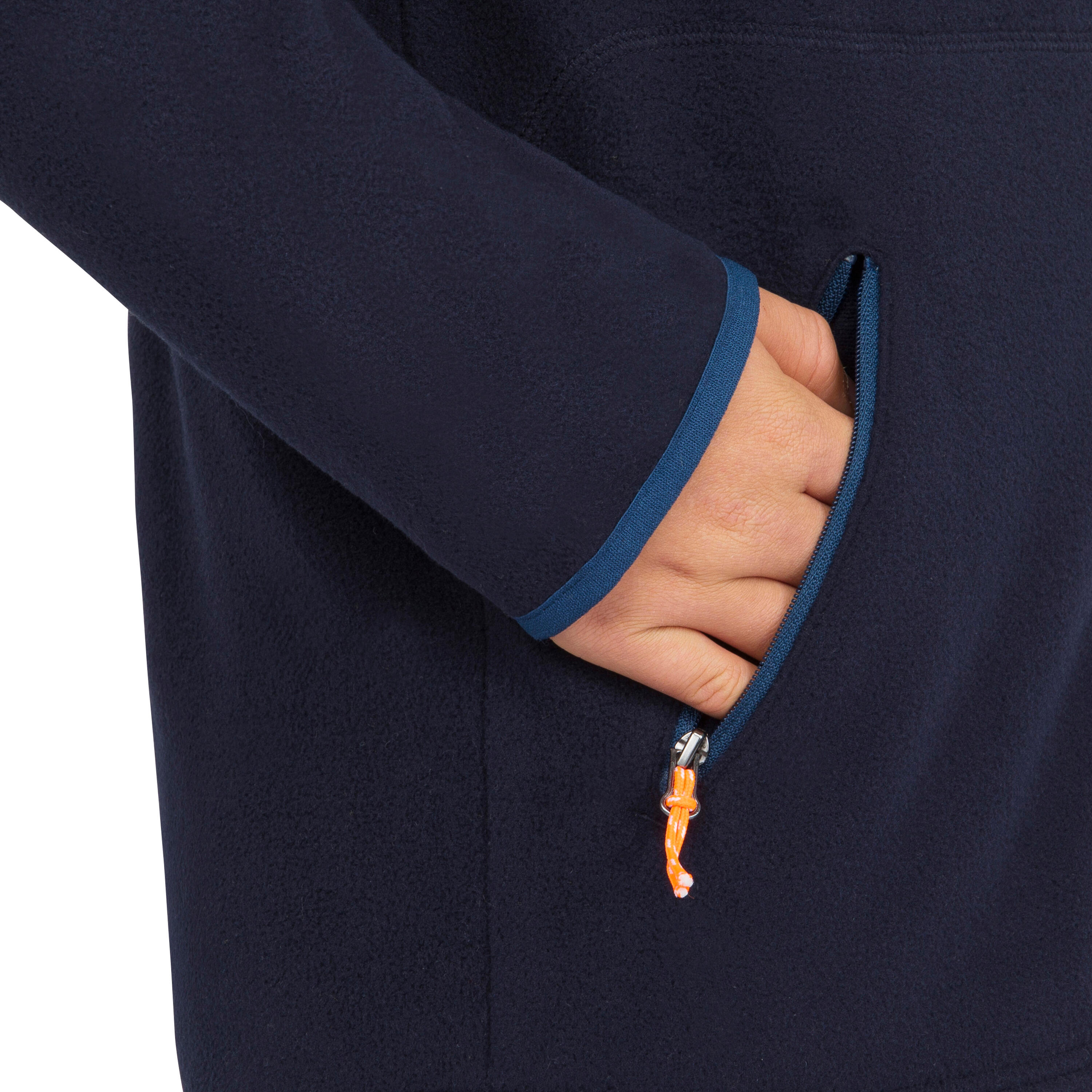 Kids warm fleece sailing jacket 100 - Navy blue 6/9