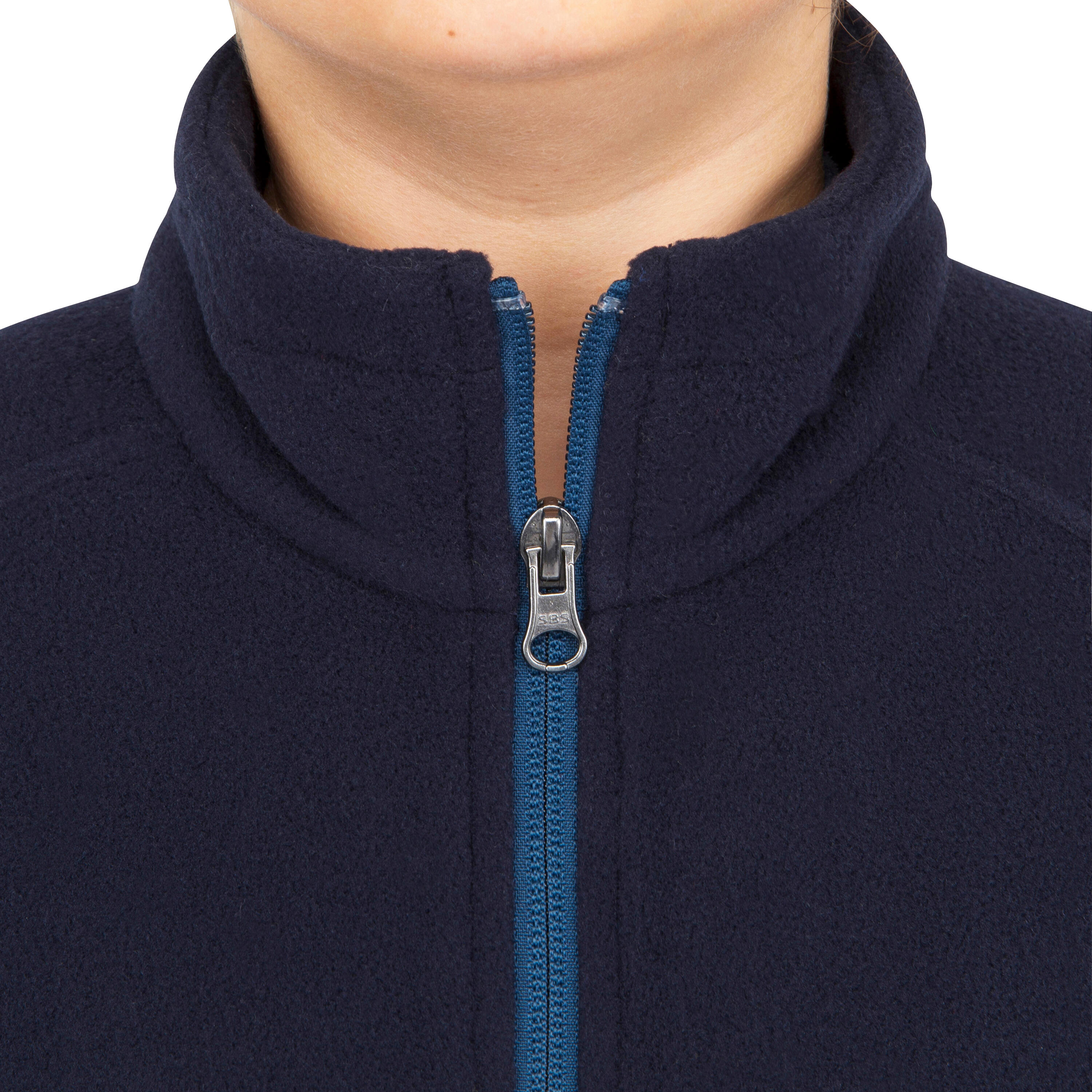 Kids warm fleece sailing jacket 100 - Navy blue 7/9