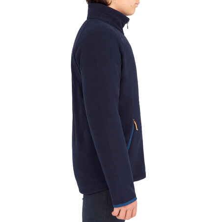 Kids warm fleece sailing jacket 100 - Navy blue