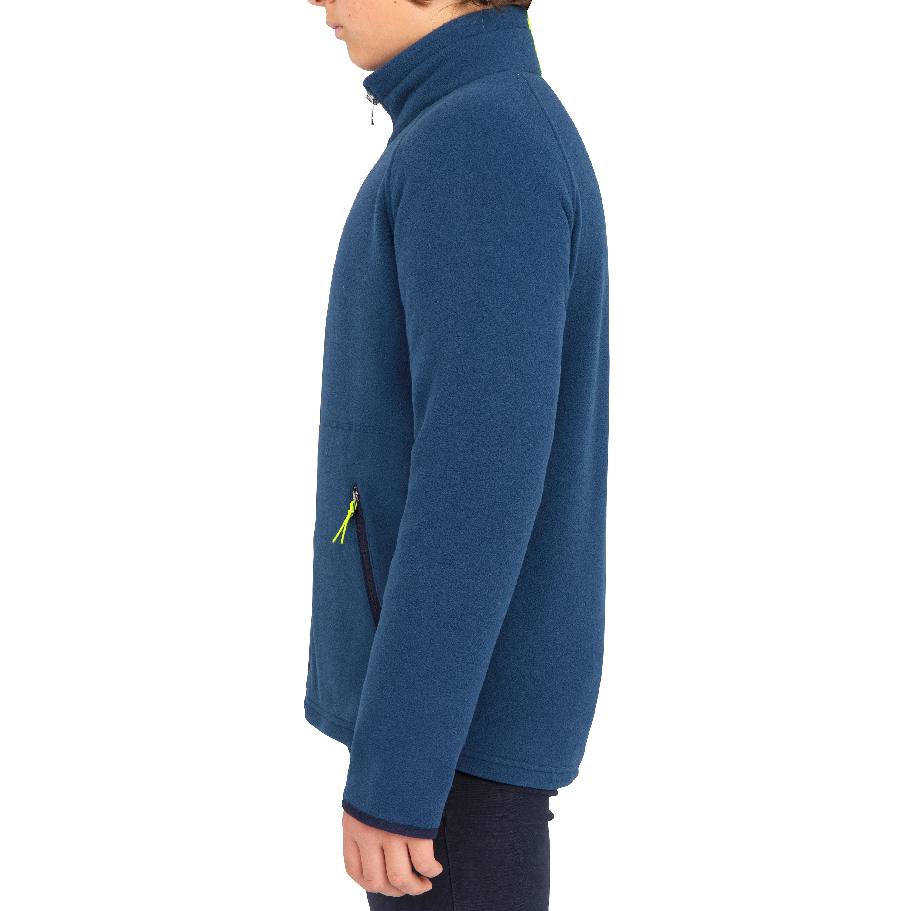 Kids warm fleece sailing jacket 100 - Ocean blue 5/10