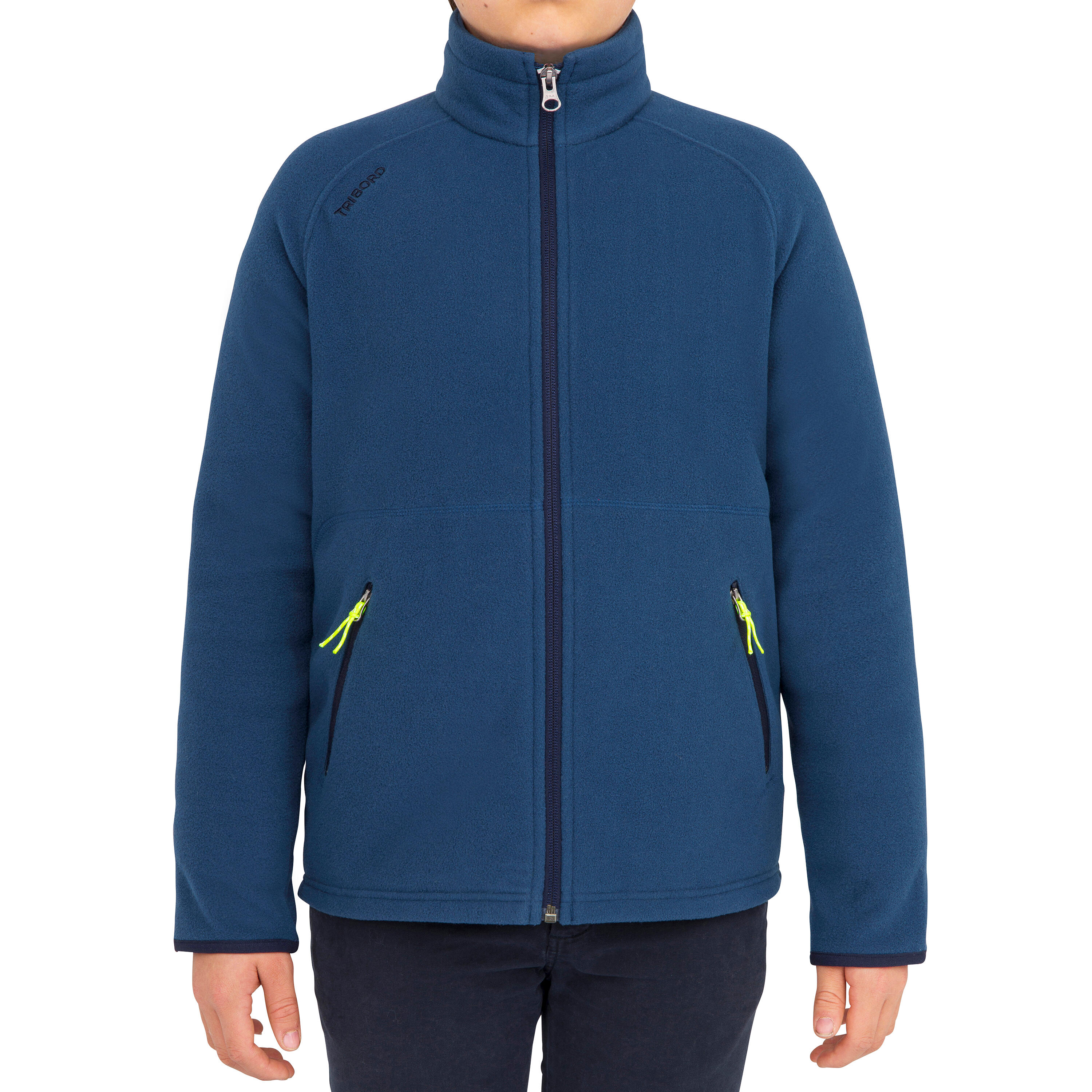 Kids warm fleece sailing jacket 100 - Ocean blue 2/10