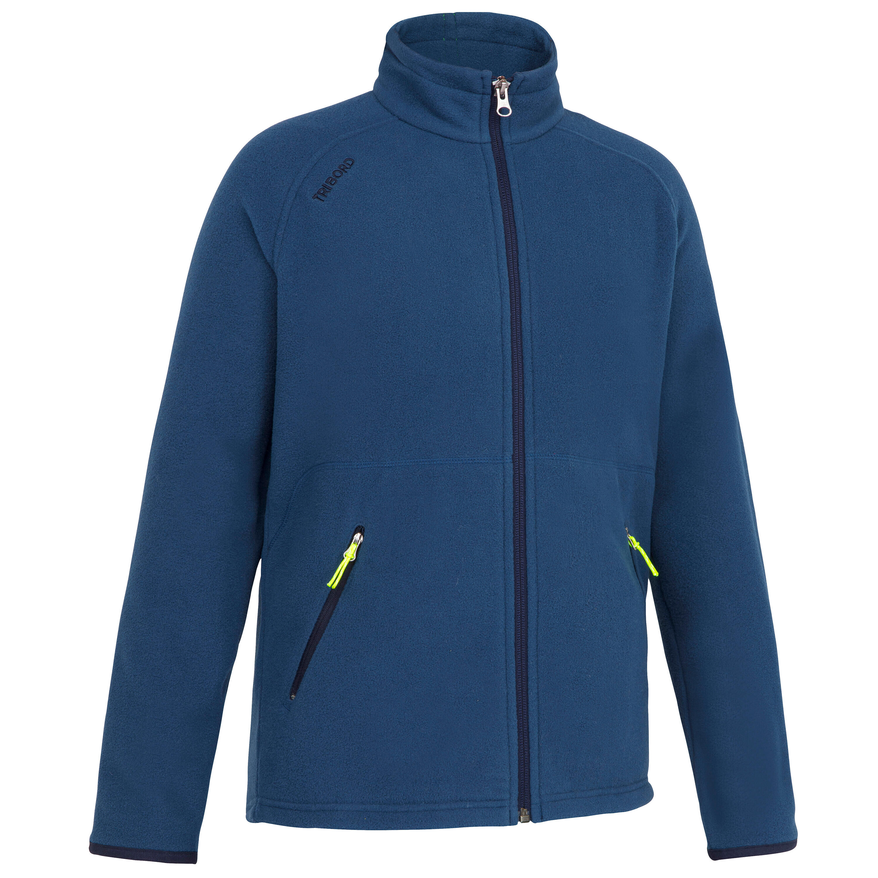 TRIBORD Kids warm fleece sailing jacket 100 - Ocean blue