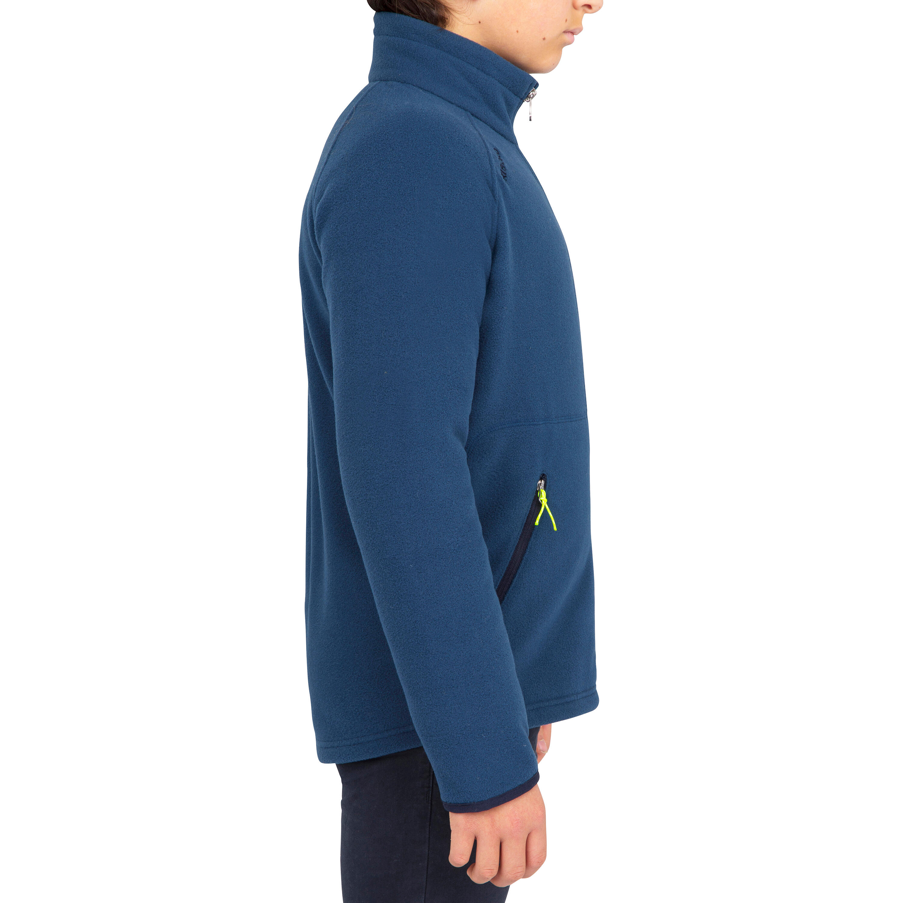 Kids warm fleece sailing jacket 100 - Ocean blue 3/10