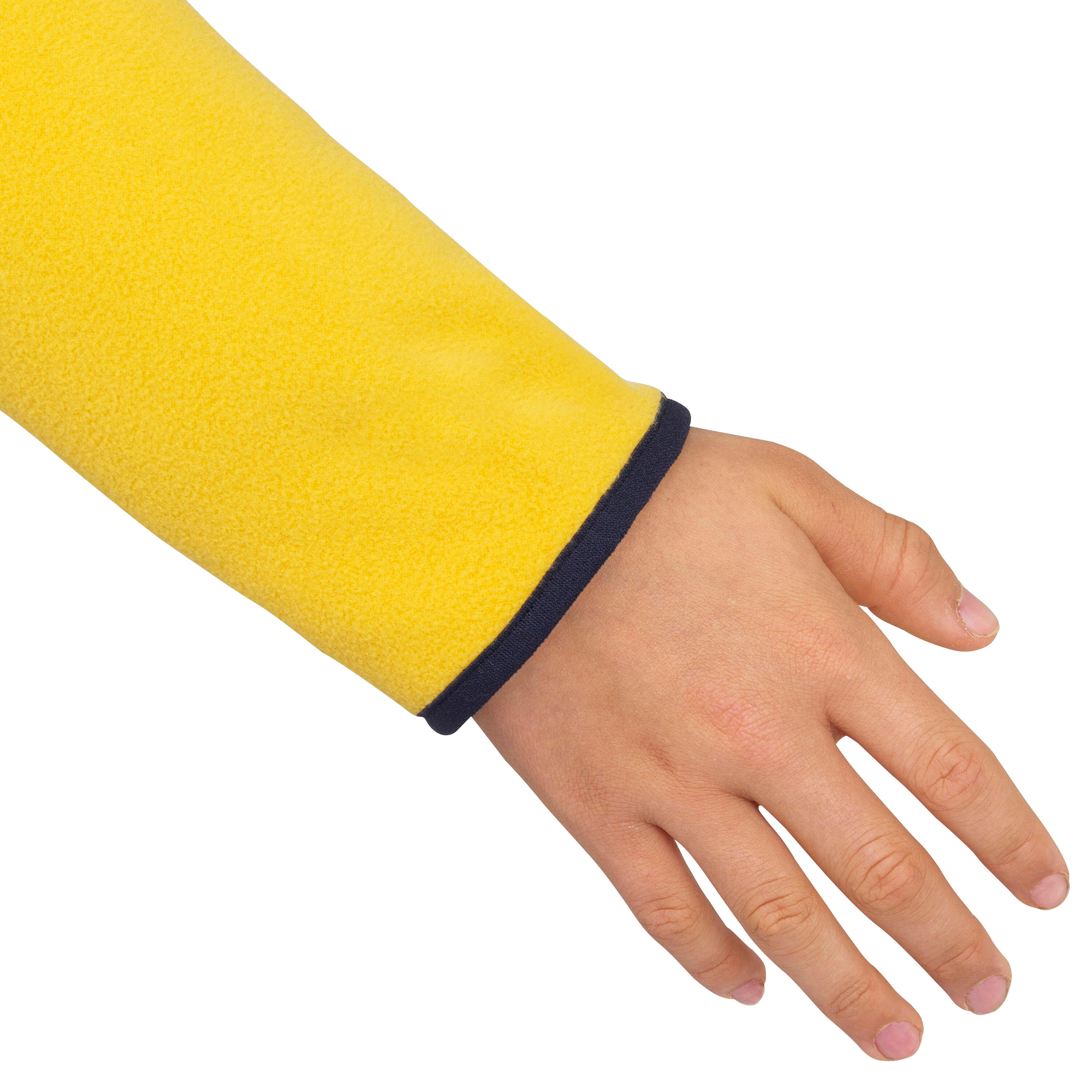 Chaqueta forro Polar Vela Sailing 100 Niños Amarillo Cálida 6/8