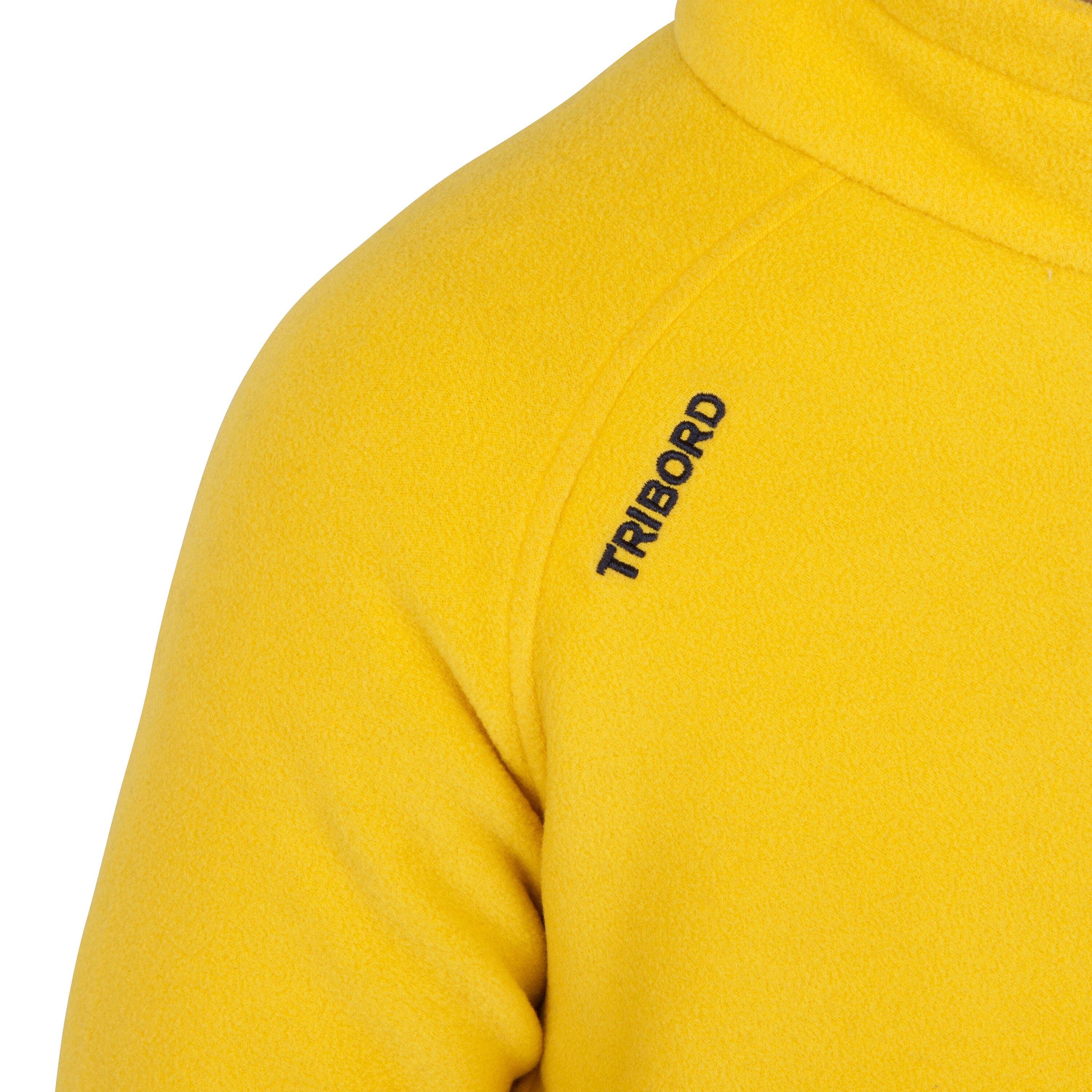 Chaqueta forro Polar Vela Sailing 100 Niños Amarillo Cálida 7/8