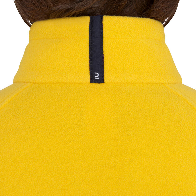 Chaqueta forro Polar Vela Sailing 100 Niños Amarillo Cálida