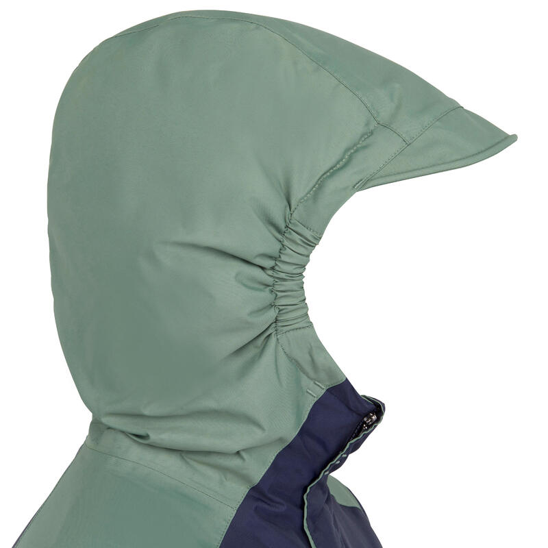 Dětská bunda na loď Sailing 100 hřejivá nepromokavá modro-khaki