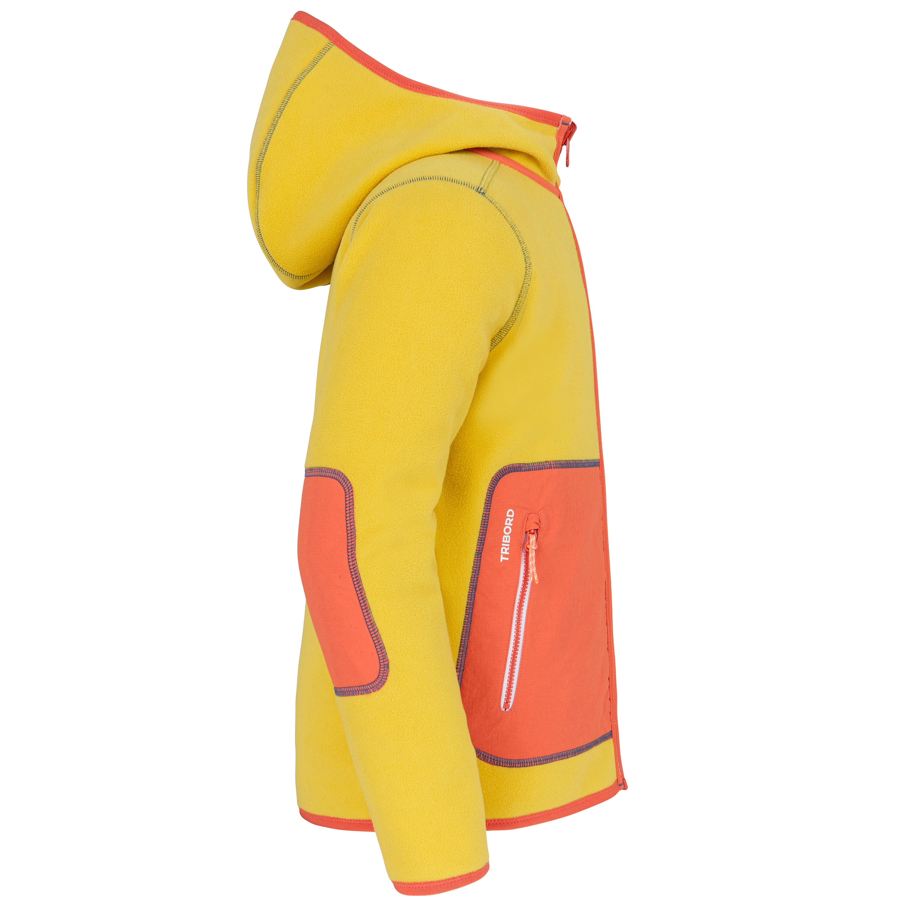 Kids' warm reversible sailing fleece 500 - Yellow/blue/red 4/13