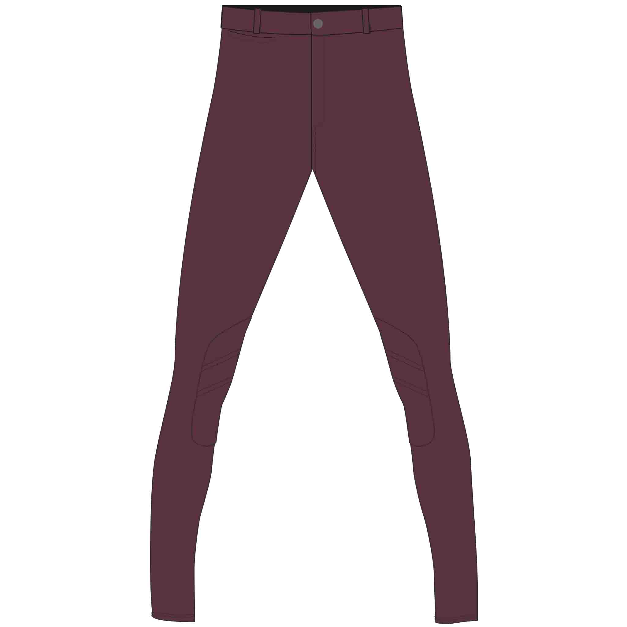 Pantalon équitation enfant 140 bordeaux